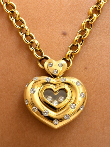 Chopard Happy Heart - Collier en or jaune et diamants 58 Facettes 90926-ac12910