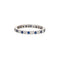 Bague 48 Bague alliance éternité diamants et saphirs en or blanc 14k 58 Facettes G12720