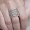 54 Bague en or blanc 18K et diamants 58 Facettes S170