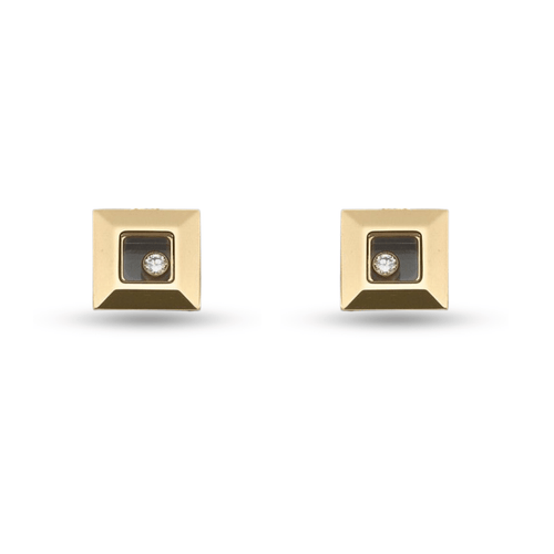 Chopard Happy Diamonds Icon - Boucles d'oreilles en or jaune et diamants 58 Facettes CA-CHOP-HAPD-ER-YGD