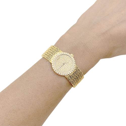 Montre Piaget - Montre vintage en or jaune et diamants 58 Facettes 35793
