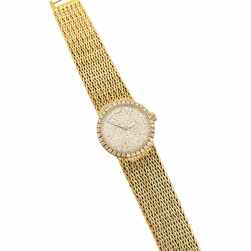Montre Piaget - Montre vintage en or jaune et diamants 58 Facettes 35793