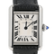 Montre Cartier Tank Must - Montre quartz bracelet cuir noir 58 Facettes MT47219