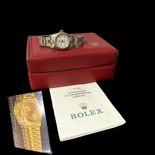 Rolex Oyster Perpetual - Montre Lady en or jaune et acier 58 Facettes MT46912