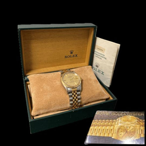 Rolex Datejust - Montre 36 mm en or jaune et acier 58 Facettes MT46915