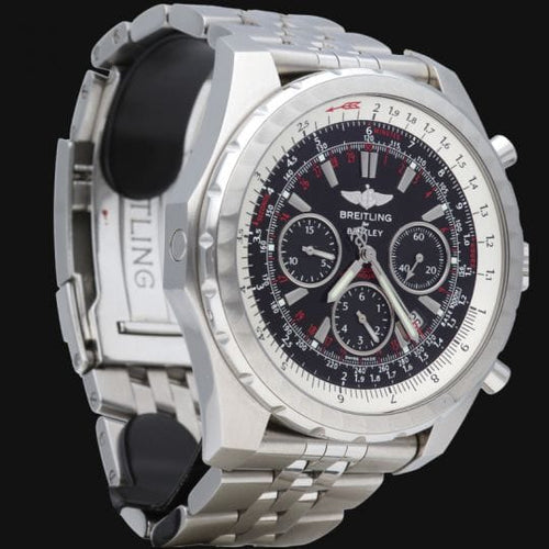 Breitling Bentley Motors T - Montre chronographe GMT en acier 58 Facettes MT47248