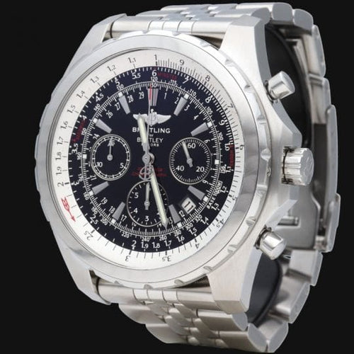 Breitling Bentley Motors T - Montre chronographe GMT en acier 58 Facettes MT47250