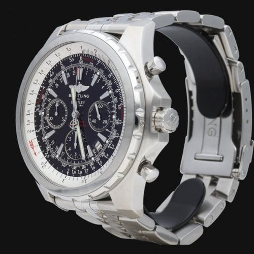Breitling Bentley Motors T - Montre chronographe GMT en acier 58 Facettes MT47250