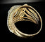 57 Bague ancienne 1950 en or jaune, platine et diamants 58 Facettes Bague 2