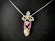 Art Nouveau - Pendentif en or jaune, argent, diamants et rubis 58 Facettes Bague 4