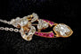 Art Nouveau - Pendentif en or jaune, argent, diamants et rubis 58 Facettes Bague 4
