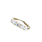 Bague demi-alliance en or jaune 18K et diamants 1,28 ct