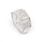 57 Parure géométrique - Bague et boucles d'oreilles en or blanc et diamants 58 Facettes E62