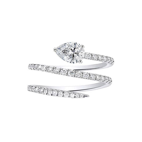 53 AITCHES Teide - Bague en or blanc et diamants 58 Facettes GBR1063WG