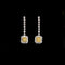 Boucles d'oreilles en or blanc 18K, diamants jaunes et diamants 58 Facettes GER1345WG