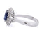 56 Bague en or blanc 18 kt avec saphir et diamants 58 Facettes AN537 (00119)