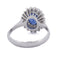 56 Bague en or blanc 18 kt avec saphir et diamants 58 Facettes AN537 (00119)