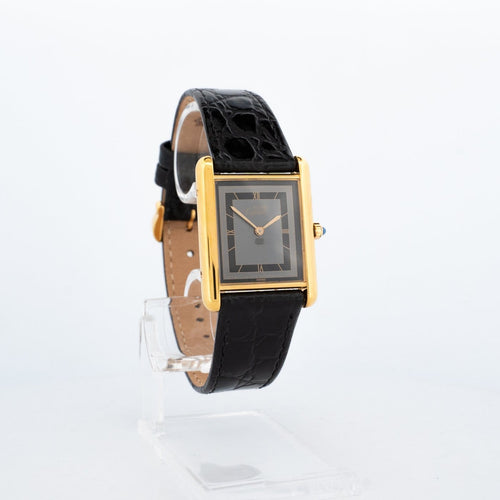 Cartier Tank Must - Montre LM en vermeil, cadran gris 58 Facettes 553