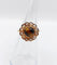 Bague 50 Bague marguerite vintage en or 18k, quartz œil de tigre et perles 58 Facettes A07563
