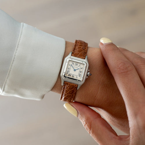 Cartier Panthère - Montre SM en acier cadran ivoire romain 58 Facettes 555