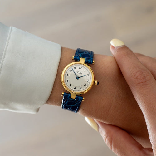 Cartier Must Vendôme - Montre SM en vermeil cadran ivoire Breguet 58 Facettes 558
