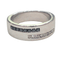 57 Bague en or blanc 18k, diamants et diamants noirs 58 Facettes S404