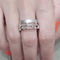 55 Bague en or blanc et diamants taille brillant 58 Facettes S403