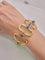 Bracelet vintage boucle en or jaune 18 ct et émail bleu 58 Facettes CV-085