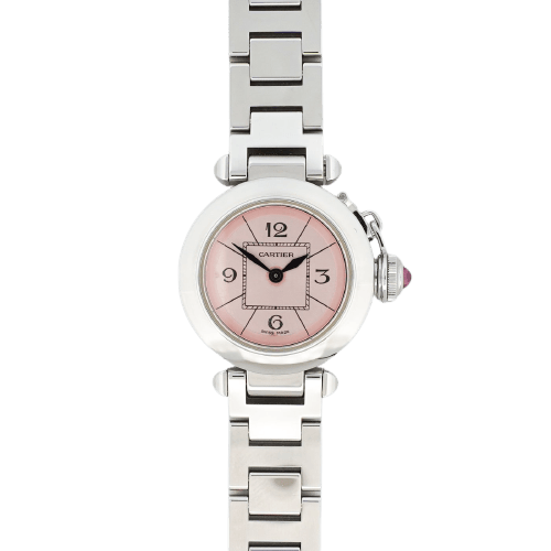 Cartier Pasha - Montre SM en acier cadran rose arabe 58 Facettes 544