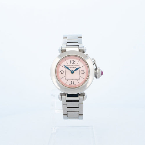 Cartier Pasha - Montre SM en acier cadran rose arabe 58 Facettes 544