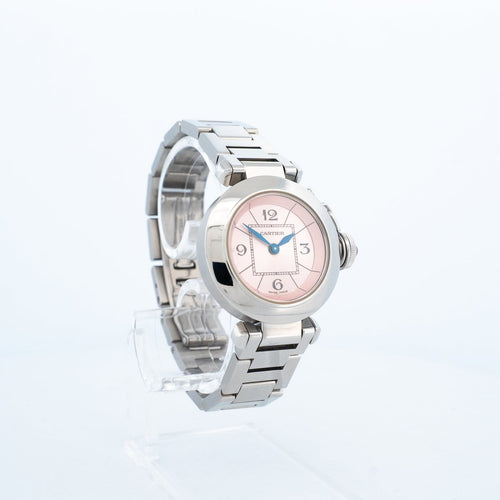 Cartier Pasha - Montre SM en acier cadran rose arabe 58 Facettes 544