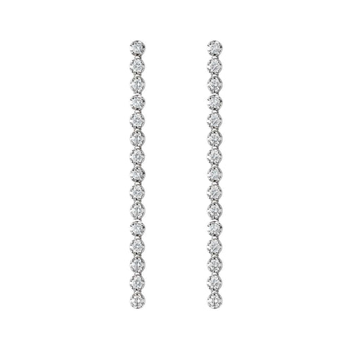 AITCHES Disco - Boucles d'oreilles tennis en or blanc et diamants 58 Facettes GER1341WG