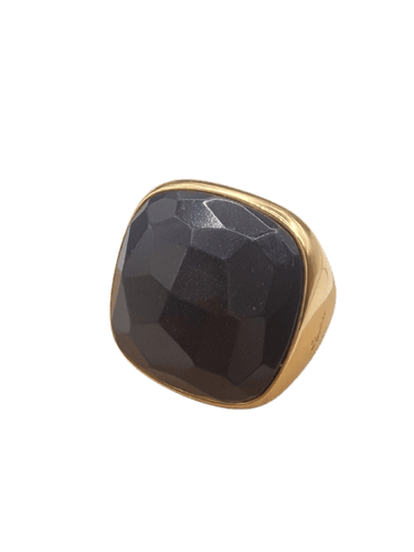 53 Pomellato Victoria - Bague en or rose et onyx 58 Facettes CV-086