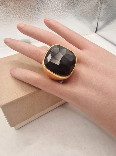 53 Pomellato Victoria - Bague en or rose et onyx 58 Facettes CV-086