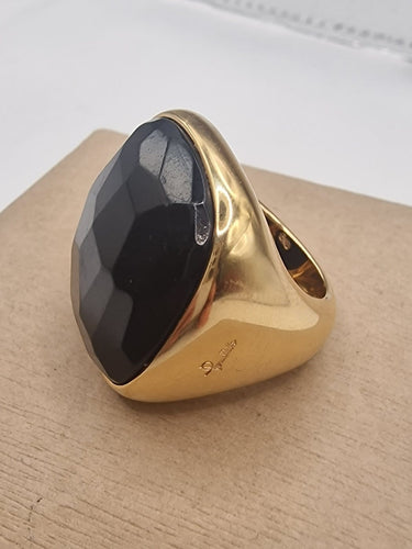 53 Pomellato Victoria - Bague en or rose et onyx 58 Facettes CV-086