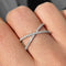 53 One of A Kind - Bague croix en or blanc et diamants 58 Facettes GBR1041WG