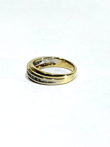 54 Bague Mouvement en or jaune et diamants 58 Facettes 1794555