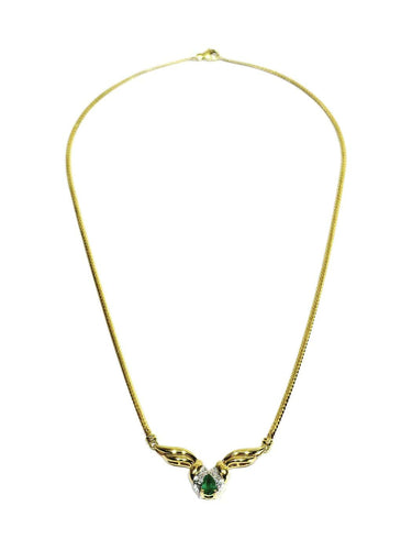 Collier en or jaune, émeraude et diamants 58 Facettes 1794603