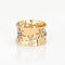 Bague 53 Bague tournesol vintage - Anneau large en or jaune 14 carats 58 Facettes G14187