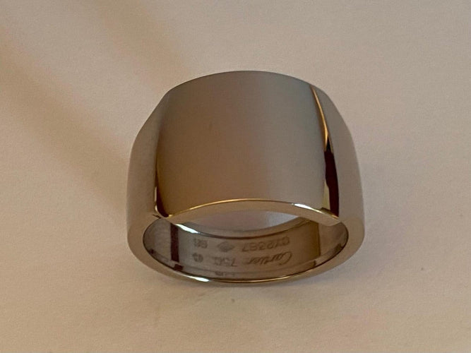 66 Cartier Santos Dumont - Bague homme en or blanc 58 Facettes AZ-PG-261235