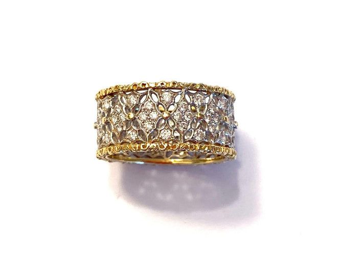 49 Buccellati Eternelle Vietri - Bague en or jaune et blanc avec diamants 58 Facettes AZ-JAUETE006370