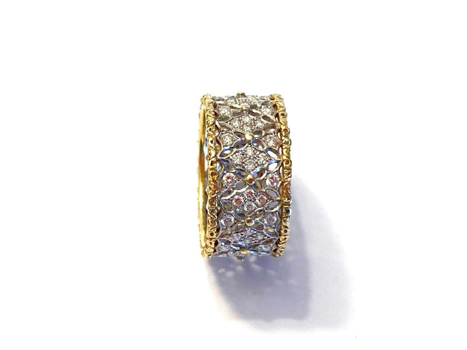 49 Buccellati Eternelle Vietri - Bague en or jaune et blanc avec diamants 58 Facettes AZ-JAUETE006370