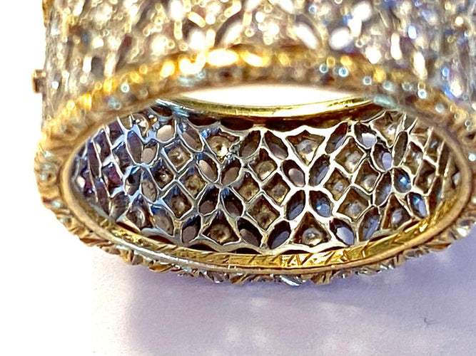 49 Buccellati Eternelle Vietri - Bague en or jaune et blanc avec diamants 58 Facettes AZ-JAUETE006370