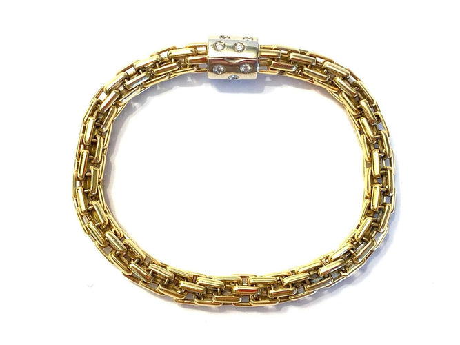 Pomellato - Parure collier et bracelet en or jaune, or blanc et diamants 58 Facettes Z-PG-263040