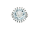 58 Bague vintage en or blanc et aigue-marine 58 Facettes 32325