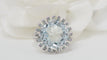 58 Bague vintage en or blanc et aigue-marine 58 Facettes 32325