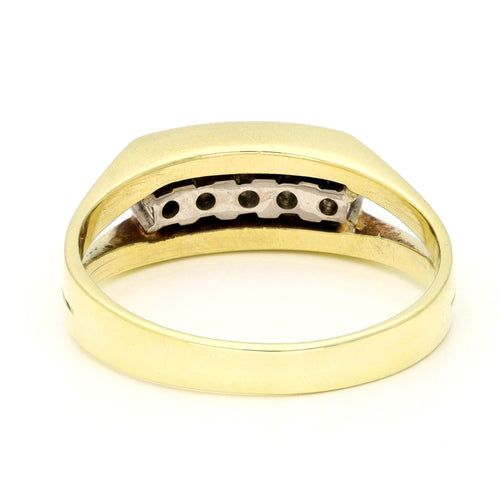 55 Bague rivière en or jaune 14k et diamants 58 Facettes 739BA26D3083404BAB085A134391534F