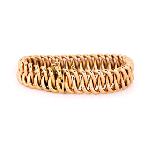 Bracelet ancien à maillons ovales allongés en or 14k 58 Facettes 69DC59320180400A8578F7860D4025C0