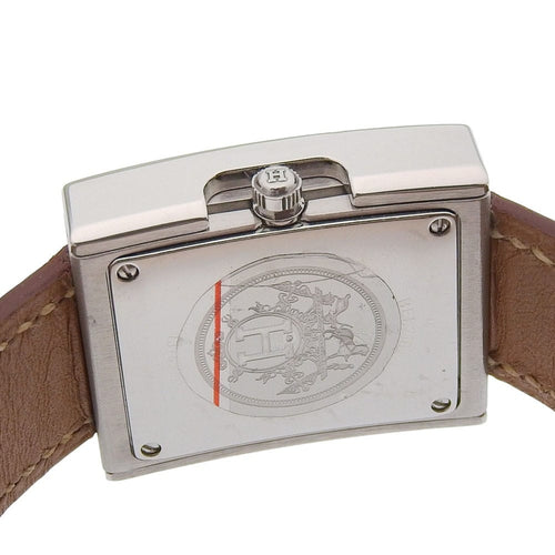 Montre Hermès Belt - Montre quartz en acier inoxydable et cuir 58 Facettes qjvm8vrdfy