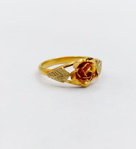 51 Art nouveau - Bague en or rose 18K ciselé 58 Facettes A07575